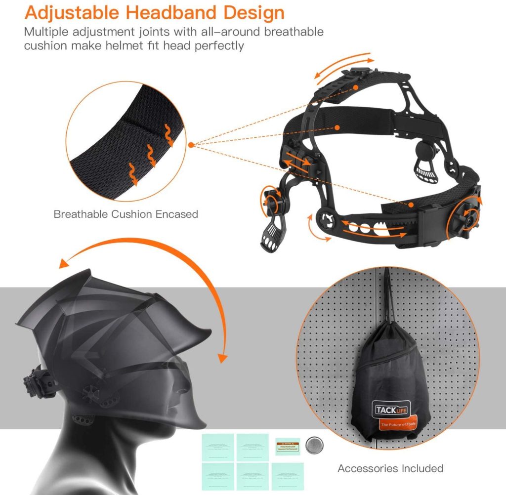 Adjustable Headband TACKLIFE Professional Welding Helmet